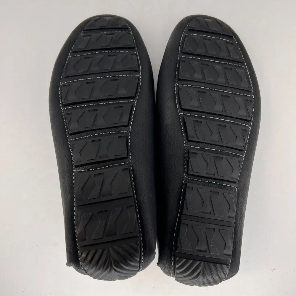 Rocawear Mens Laker Black Faux Leather Comfort Classics Slip On Size 10 Loafers